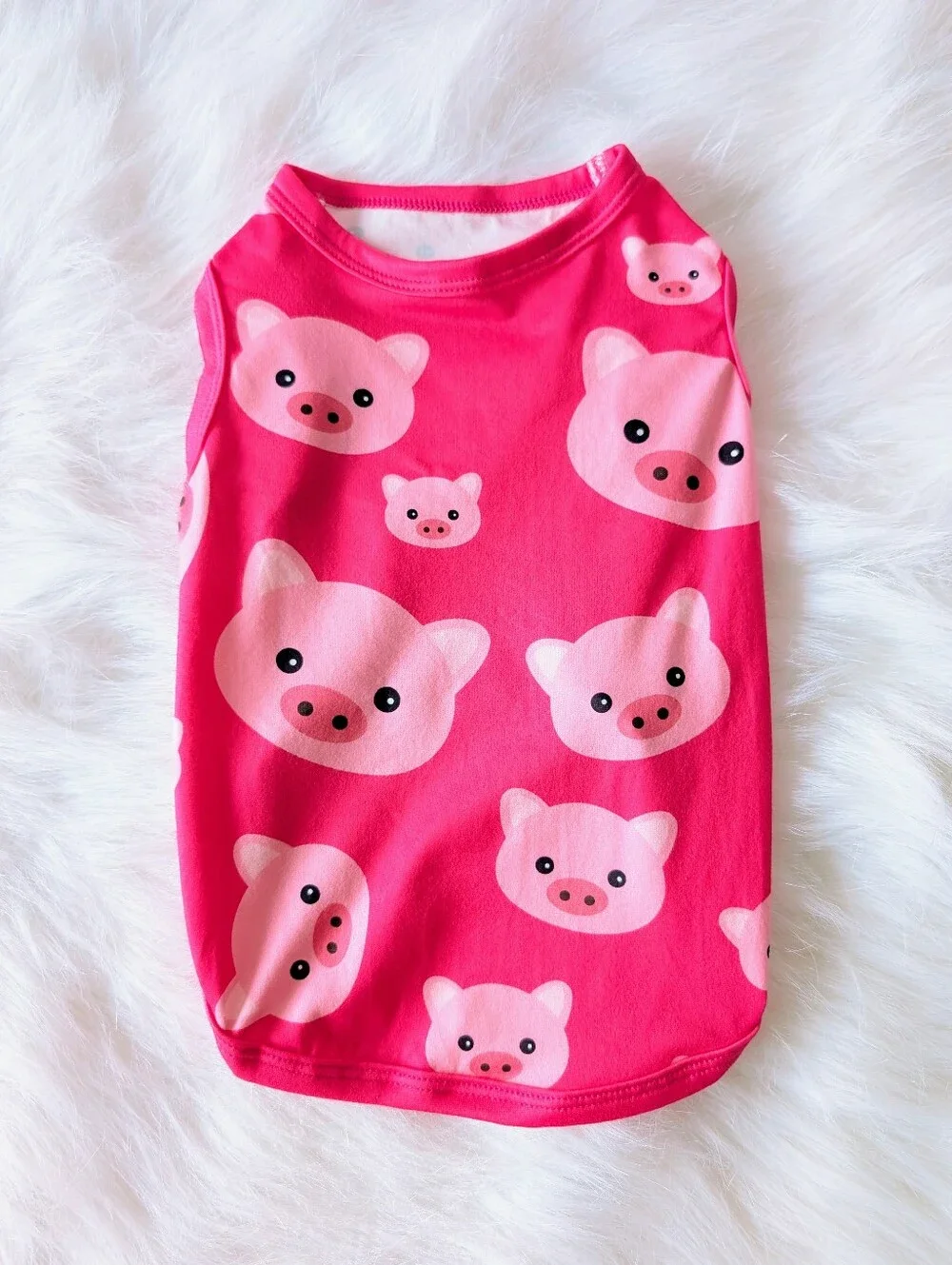 Cutebone Dog Tee, Pigs, New, Medium, Pink Multi-Color